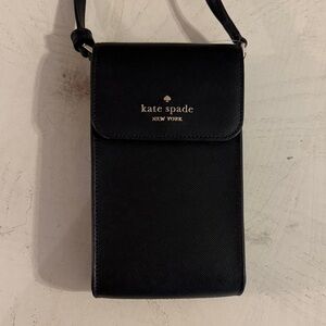 Kate Spade Madison North South Black Leather Crossbody Bag $199 Noir essential!